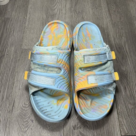 Hoka One Men’s Ora Luxe Hook & Loop Strap Sandal Sz 14 Blue Recovery Slide main image 8